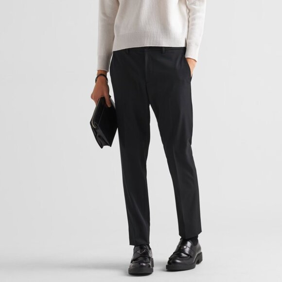 Prada Nylon Pleated Trousers Size 0 (44) - Picture 1 of 6